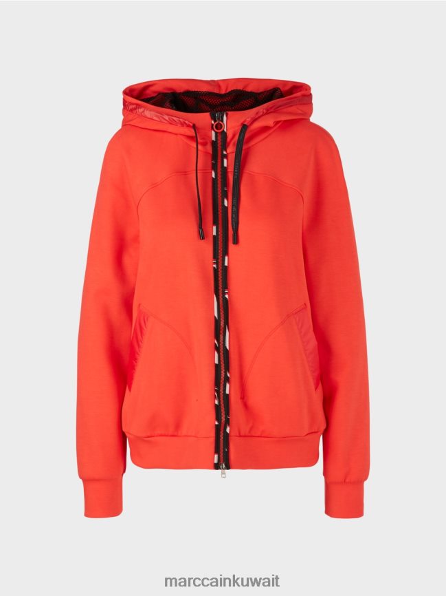 Marc Cain سترة مقنعين مع الرمز البريدي LVN0D6318 ملابس كامباري