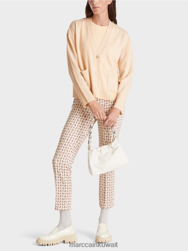 Marc Cain سترة "إعادة التفكير معًا" LVN0D6321 ملابس كريم غامق