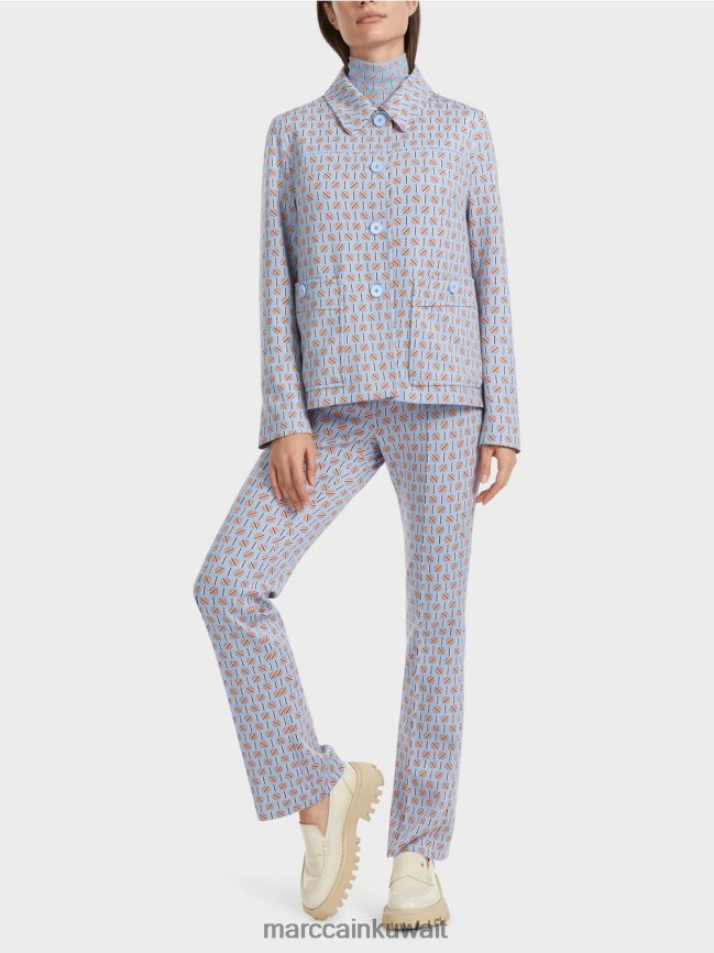 Marc Cain سترة في شكل متوهج قليلا LVN0D6322 ملابس سماء الصيف المظلمة