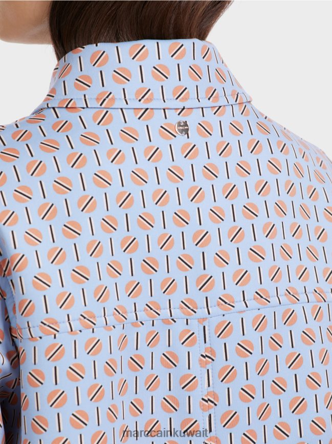 Marc Cain سترة في شكل متوهج قليلا LVN0D6322 ملابس سماء الصيف المظلمة