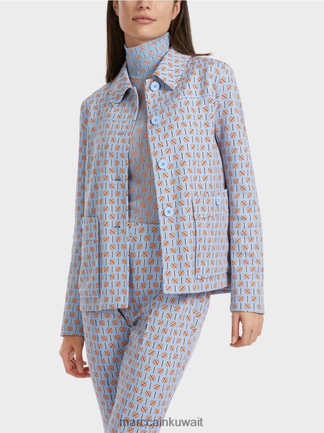 Marc Cain سترة في شكل متوهج قليلا LVN0D6322 ملابس سماء الصيف المظلمة