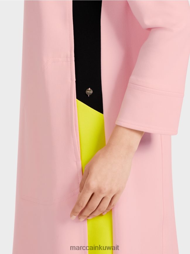 Marc Cain فستان رياضي بخطوط جديلة LVN0D632 ملابس مسحوق وردي ناعم