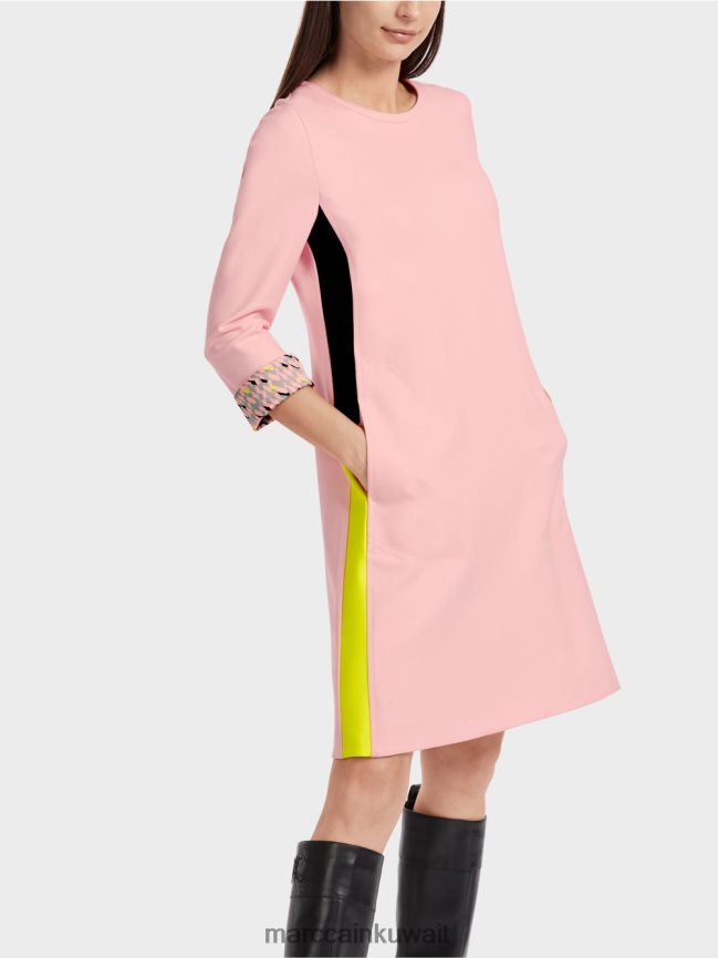 Marc Cain فستان رياضي بخطوط جديلة LVN0D632 ملابس مسحوق وردي ناعم