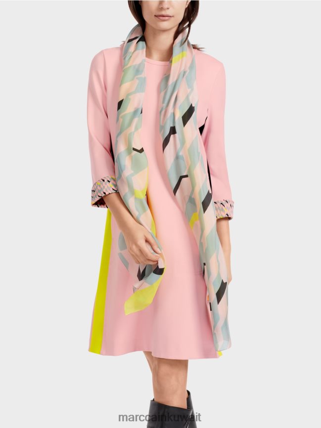 Marc Cain فستان رياضي بخطوط جديلة LVN0D632 ملابس مسحوق وردي ناعم