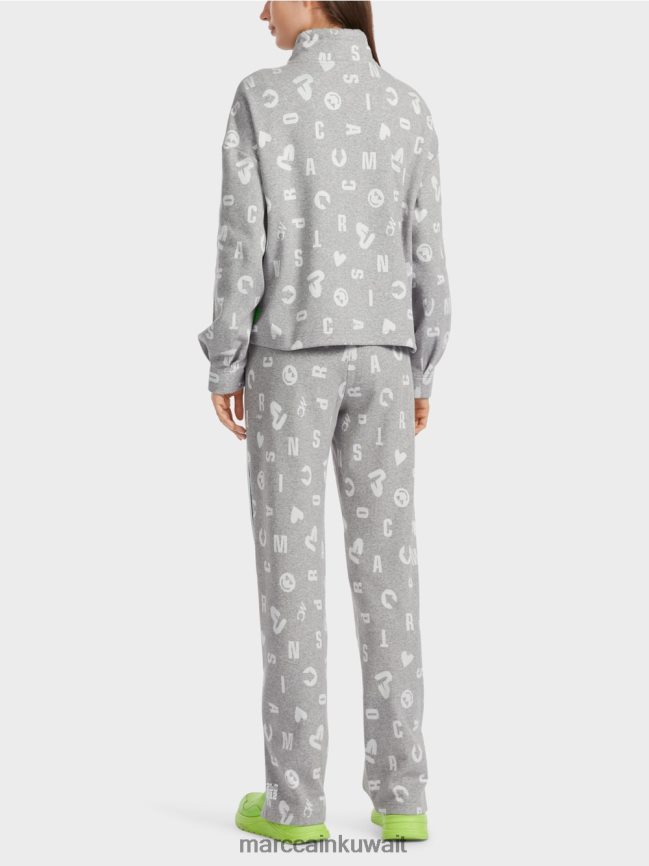 Marc Cain سترة على طراز الركض LVN0D6331 ملابس الرمادي الفضي