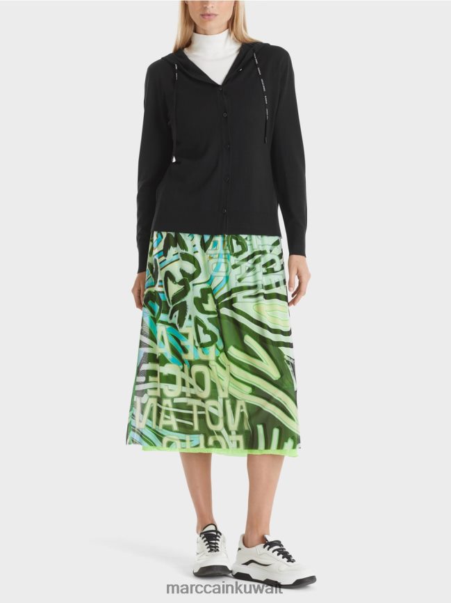 Marc Cain سترة "إعادة التفكير معًا" متماسكة LVN0D6339 ملابس أسود