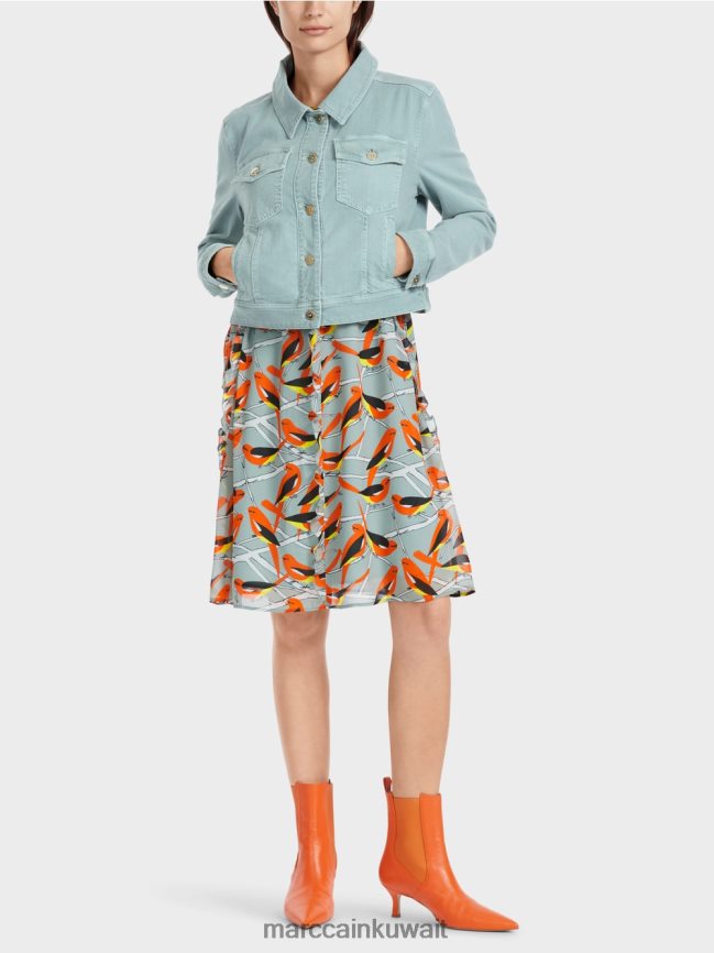 Marc Cain سترة الدنيم "إعادة التفكير معًا". LVN0D6345 ملابس السماء الزرقاء الداكنة