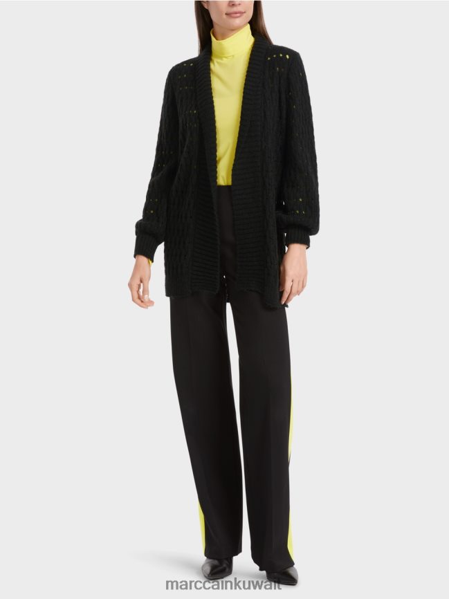 Marc Cain سترة محبوكة في ألمانيا LVN0D6346 ملابس أسود
