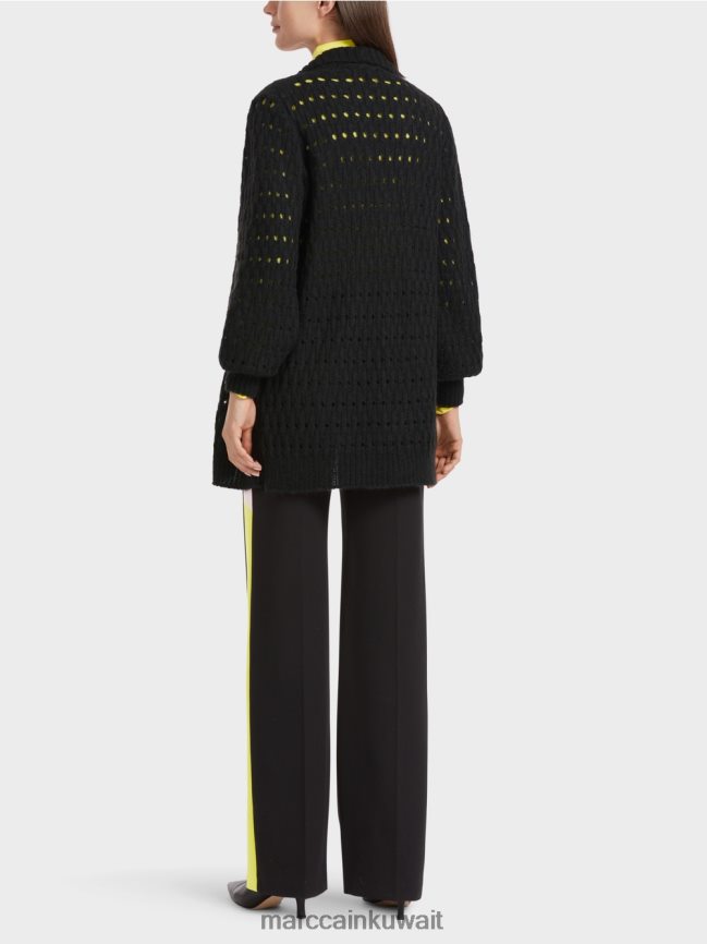 Marc Cain سترة محبوكة في ألمانيا LVN0D6346 ملابس أسود
