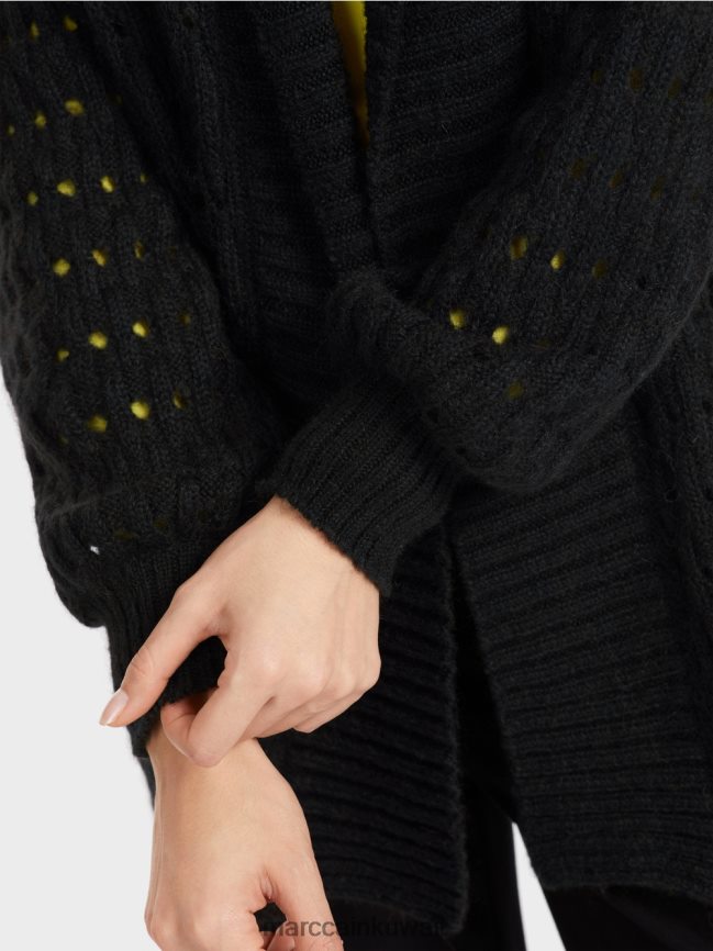 Marc Cain سترة محبوكة في ألمانيا LVN0D6346 ملابس أسود