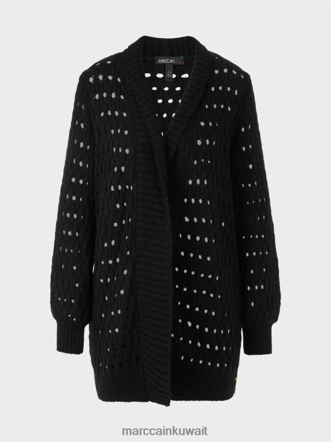 Marc Cain سترة محبوكة في ألمانيا LVN0D6346 ملابس أسود