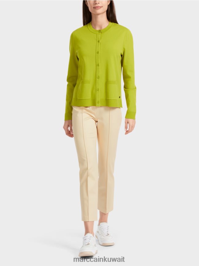 Marc Cain سترة "إعادة التفكير معًا" LVN0D6351 ملابس زيتون أخضر ساطع