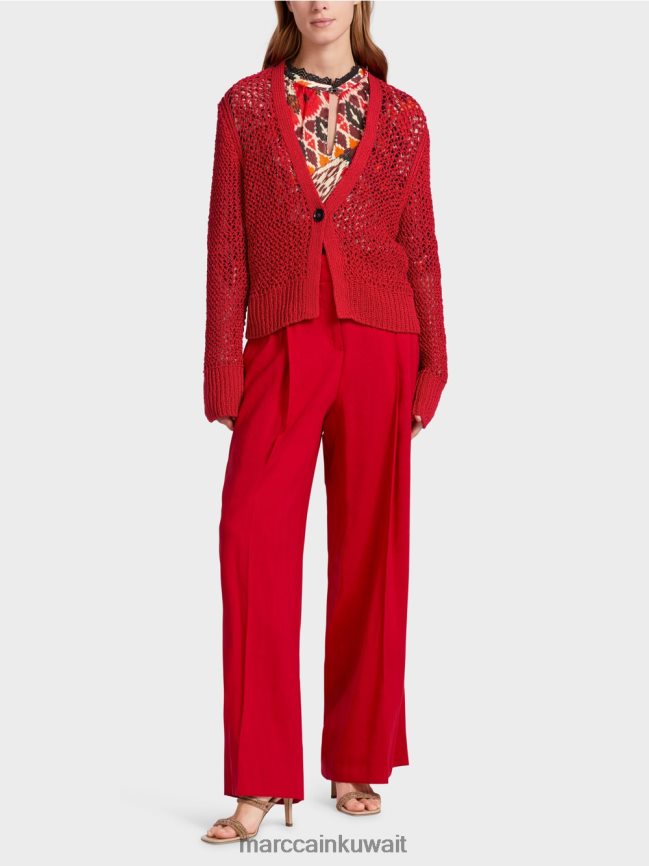 Marc Cain سترة "إعادة التفكير معًا". LVN0D6359 ملابس أحمر عميق