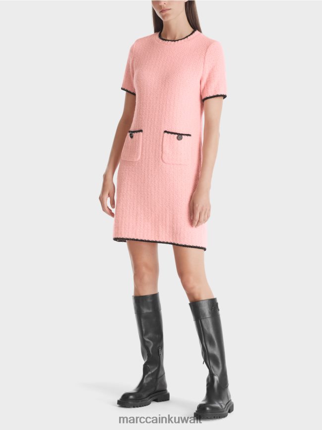 Marc Cain فستان رياضي محبوك في ألمانيا LVN0D636 ملابس مسحوق وردي ناعم