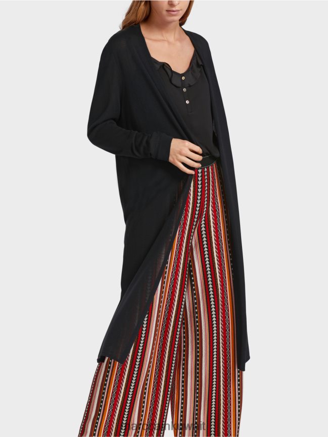 Marc Cain سترة طويلة ومتماسكة بشكل جيد LVN0D6360 ملابس أسود