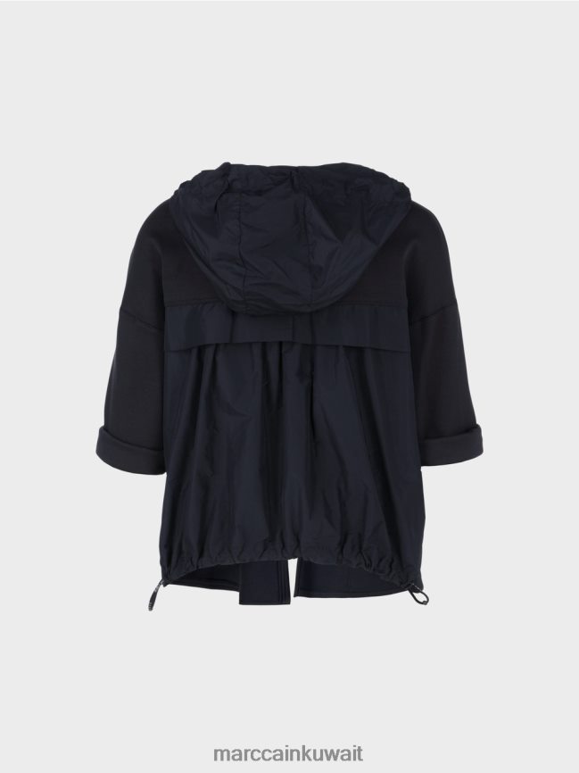 Marc Cain سترة كاجوال مصنوعة من مزيج القماش LVN0D6363 ملابس منتصف الليل الأزرق