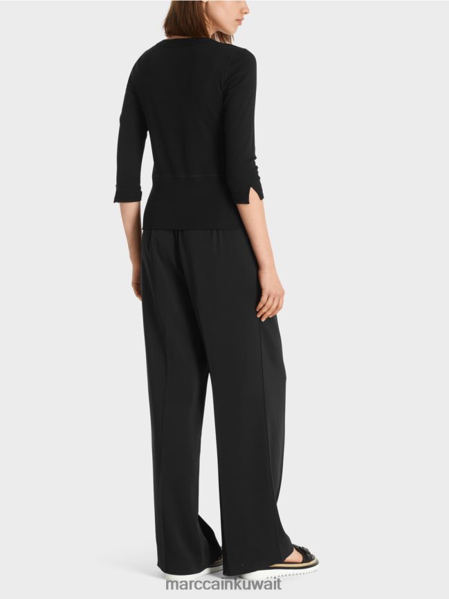 Marc Cain سترة قطنية مطاطية LVN0D6366 ملابس أسود