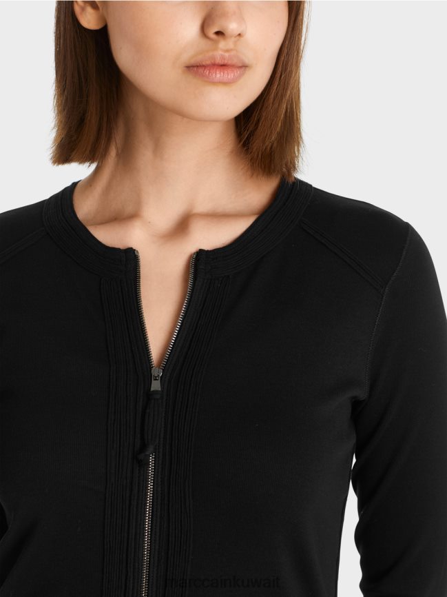 Marc Cain سترة قطنية مطاطية LVN0D6366 ملابس أسود