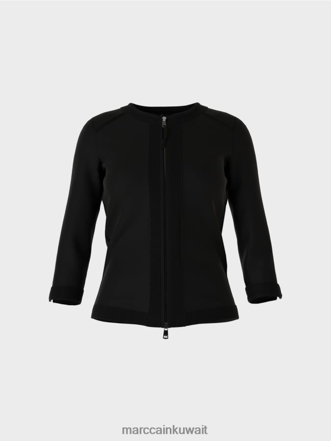 Marc Cain سترة قطنية مطاطية LVN0D6366 ملابس أسود