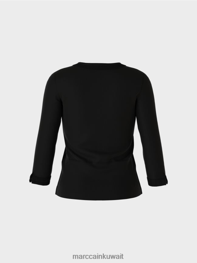 Marc Cain سترة قطنية مطاطية LVN0D6366 ملابس أسود