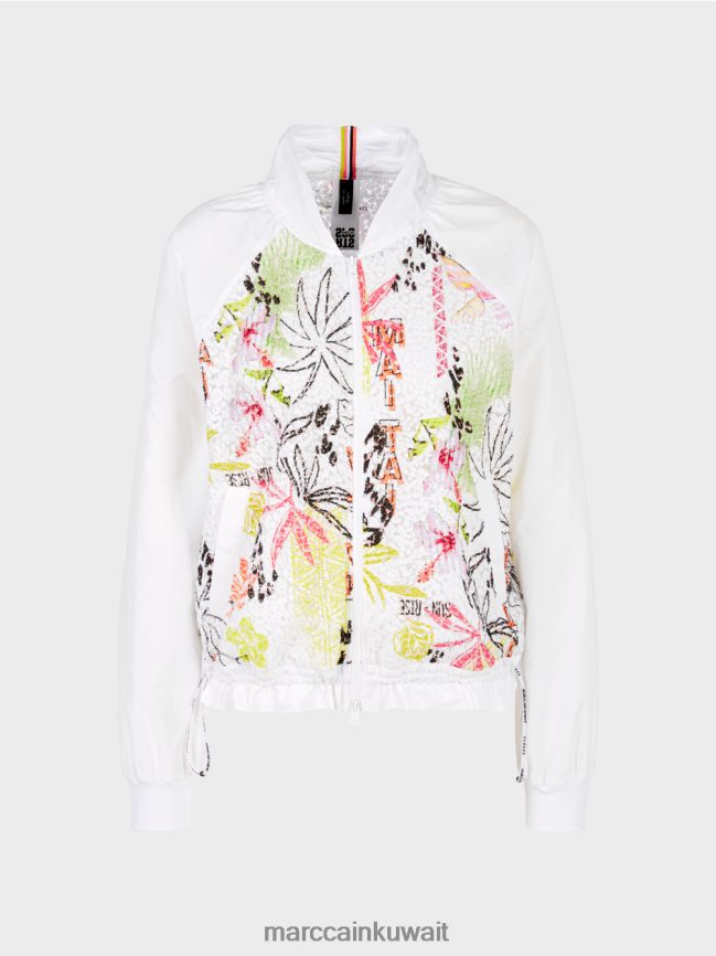 Marc Cain سترة مع إدراجات ملونة LVN0D6372 ملابس ليميد خفيف