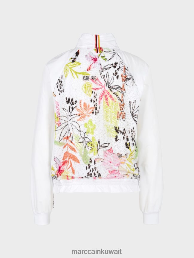 Marc Cain سترة مع إدراجات ملونة LVN0D6372 ملابس ليميد خفيف