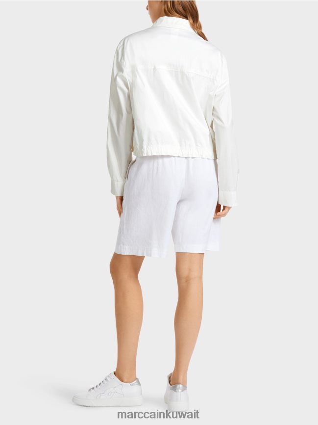 Marc Cain سترة صيفية خفيفة مع جيوب البضائع LVN0D6373 ملابس أبيض