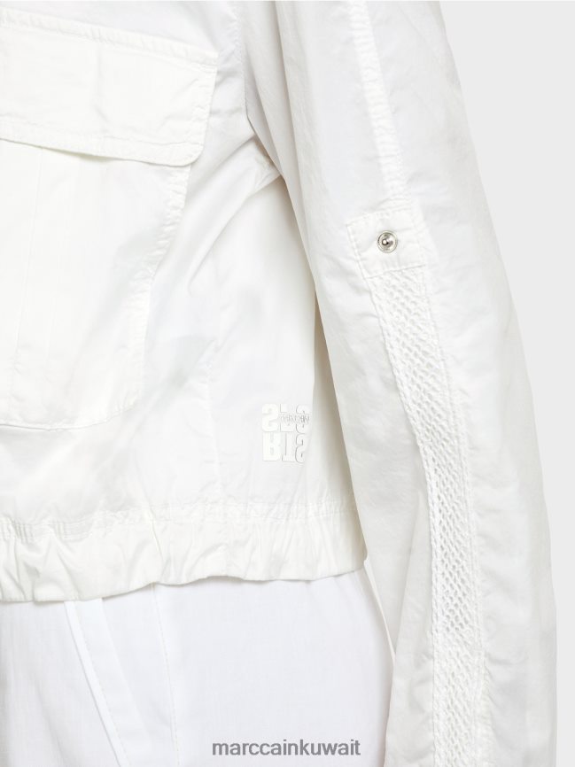 Marc Cain سترة صيفية خفيفة مع جيوب البضائع LVN0D6373 ملابس أبيض