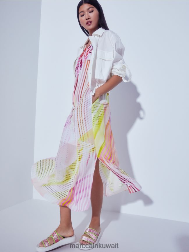 Marc Cain سترة صيفية خفيفة مع جيوب البضائع LVN0D6373 ملابس أبيض