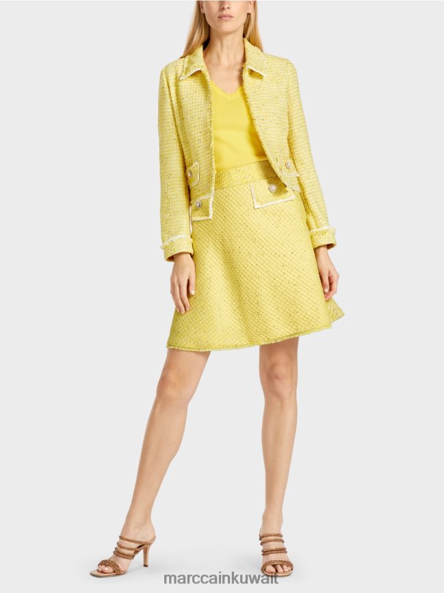 Marc Cain سترة قصيرة في بوكل LVN0D6375 ملابس الليمون الأخضر