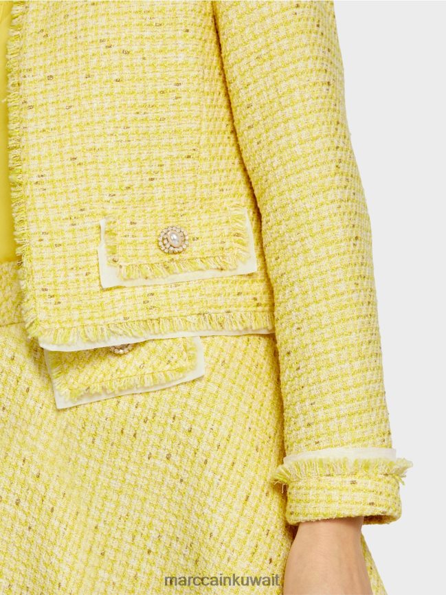Marc Cain سترة قصيرة في بوكل LVN0D6375 ملابس الليمون الأخضر
