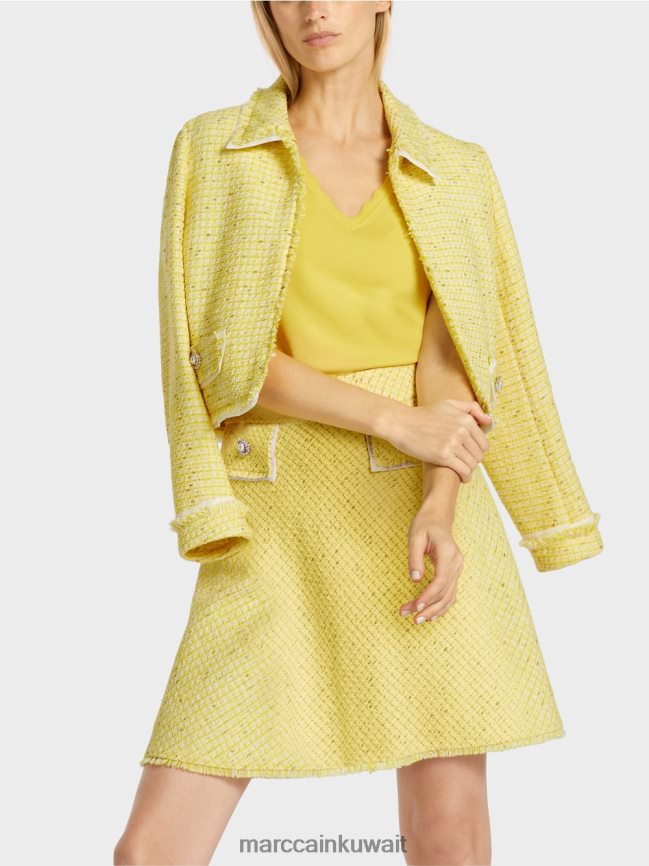 Marc Cain سترة قصيرة في بوكل LVN0D6375 ملابس الليمون الأخضر