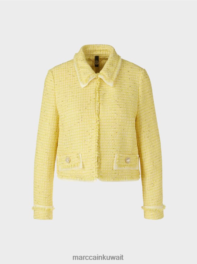 Marc Cain سترة قصيرة في بوكل LVN0D6375 ملابس الليمون الأخضر