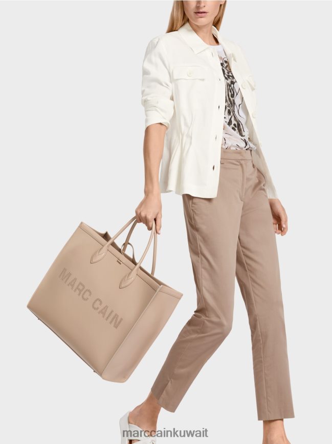 Marc Cain سترة الكتان الأنثوية LVN0D6376 ملابس أبيض مصفر