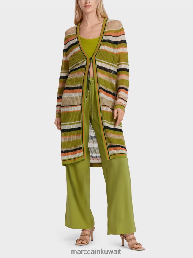 Marc Cain سترة "محبوكة في ألمانيا" LVN0D6377 ملابس زيتوني أخضر عميق