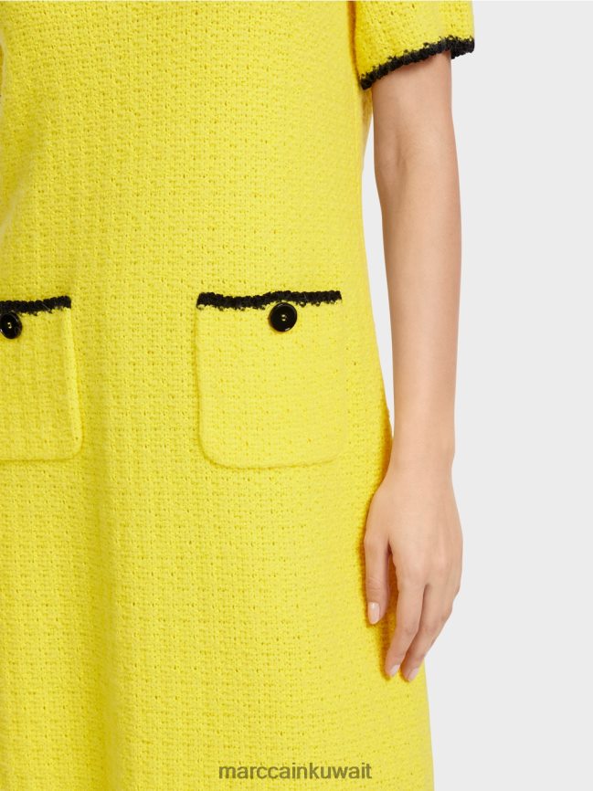 Marc Cain فستان رياضي محبوك في ألمانيا LVN0D637 ملابس ليمون ناعم