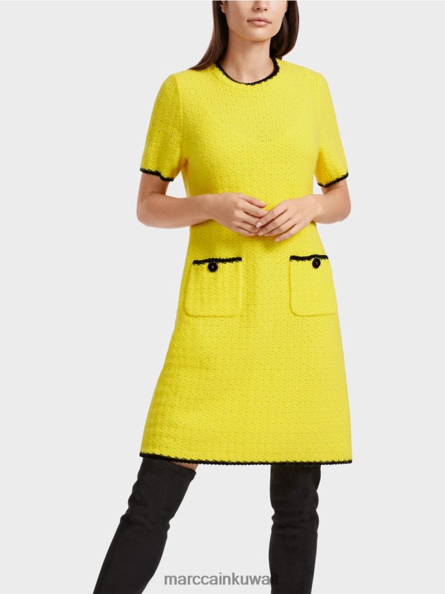 Marc Cain فستان رياضي محبوك في ألمانيا LVN0D637 ملابس ليمون ناعم