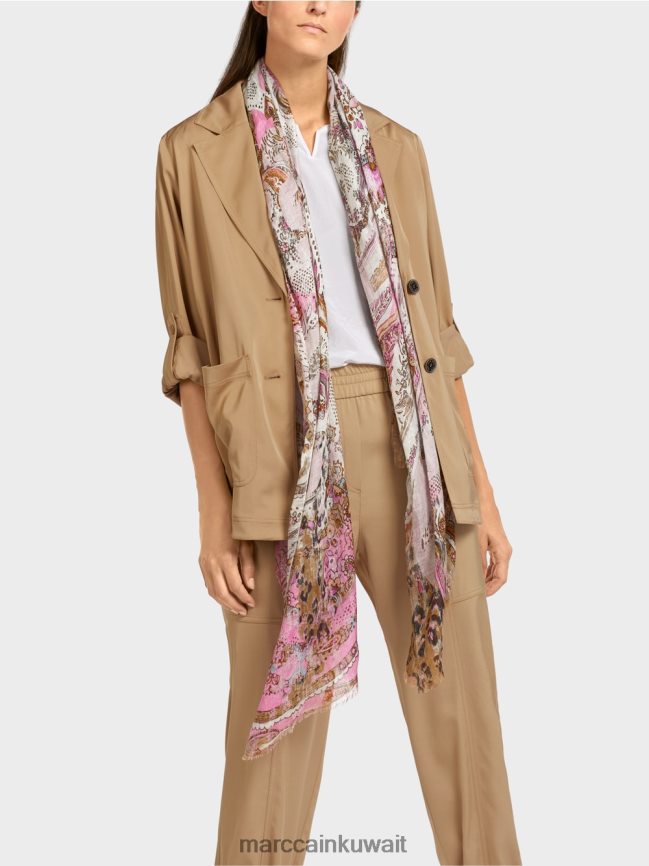 Marc Cain سترة بليزر بأكمام مطوية LVN0D6387 ملابس بني الطين الفاتح