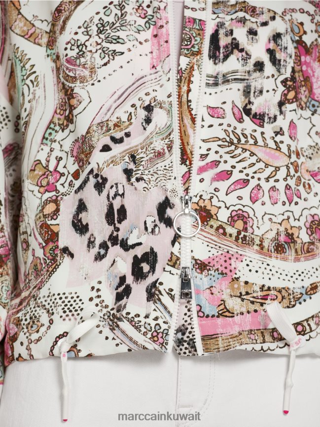 Marc Cain بلوزة كبيرة الحجم بنمط بيزلي LVN0D6388 ملابس الخزامى الخفيف