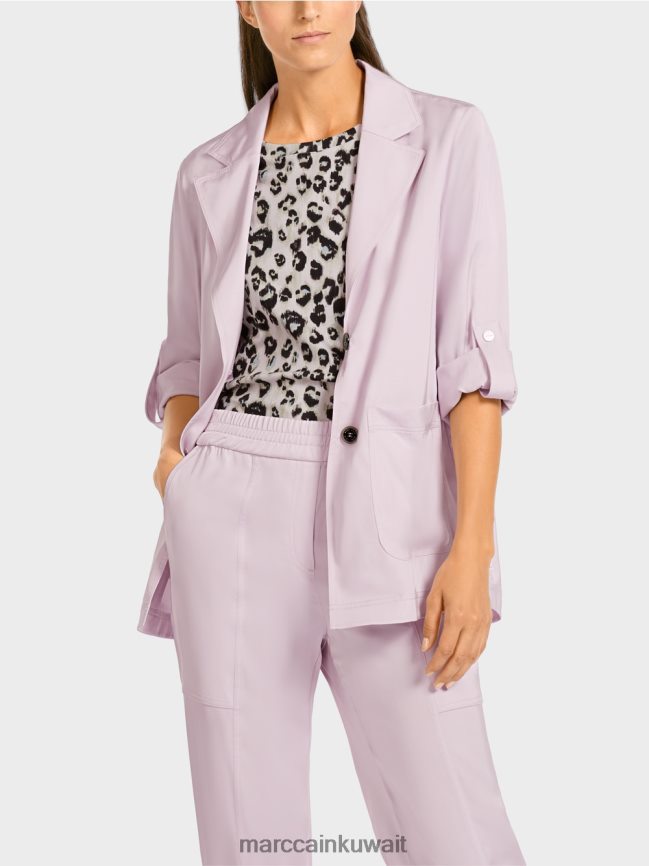Marc Cain سترة بليزر بأكمام مطوية LVN0D6390 ملابس الخزامى الخفيف