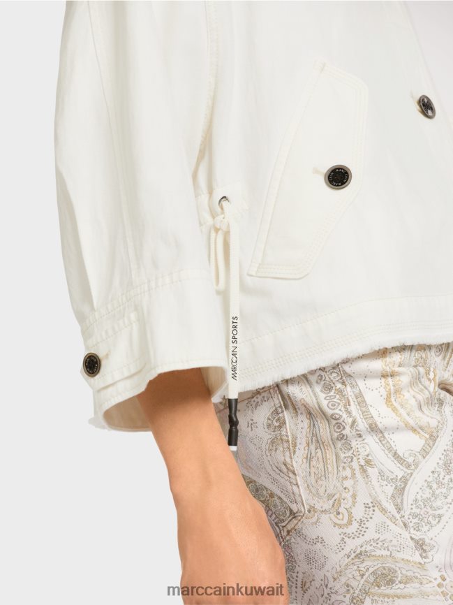 Marc Cain سترة كبيرة الحجم LVN0D6392 ملابس أبيض مصفر