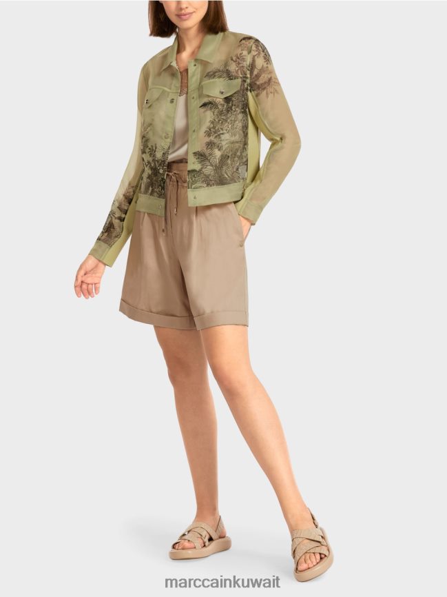 Marc Cain سترة شفافة مع طباعة الأزهار LVN0D6396 ملابس نفس ناعم