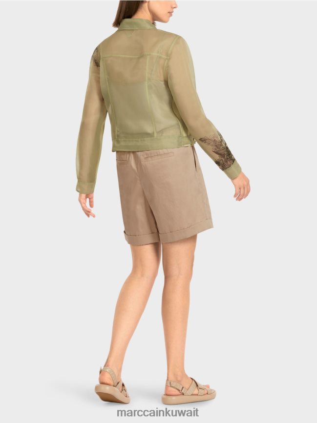 Marc Cain سترة شفافة مع طباعة الأزهار LVN0D6396 ملابس نفس ناعم