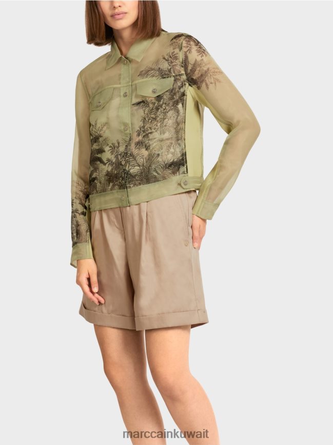 Marc Cain سترة شفافة مع طباعة الأزهار LVN0D6396 ملابس نفس ناعم