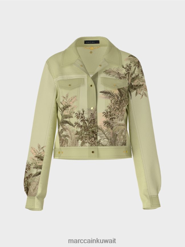 Marc Cain سترة شفافة مع طباعة الأزهار LVN0D6396 ملابس نفس ناعم