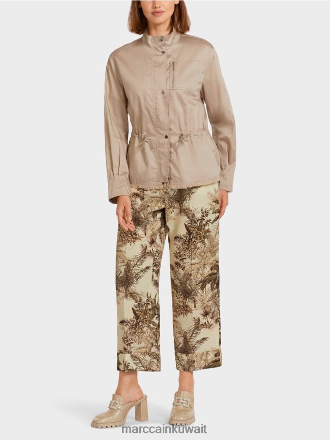 Marc Cain سترة كاجوال للخروج من القطن LVN0D6397 ملابس رمادي داكن ناعم