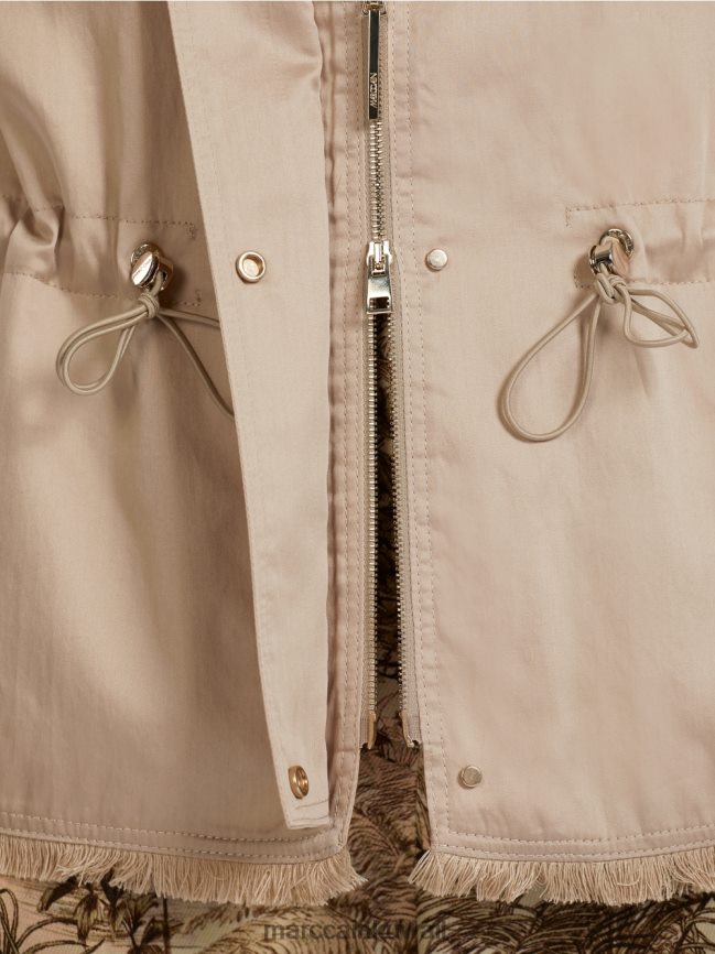 Marc Cain سترة كاجوال للخروج من القطن LVN0D6397 ملابس رمادي داكن ناعم