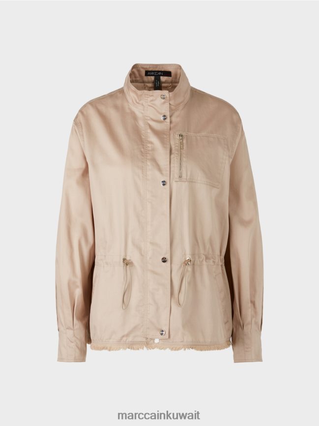 Marc Cain سترة كاجوال للخروج من القطن LVN0D6397 ملابس رمادي داكن ناعم