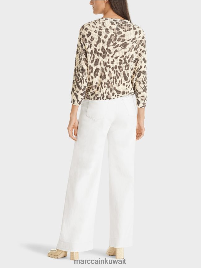 Marc Cain سترة محبوكة في ألمانيا LVN0D6400 ملابس رمادي داكن صحراوي ناعم