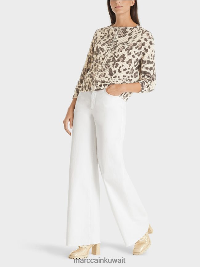 Marc Cain سترة محبوكة في ألمانيا LVN0D6400 ملابس رمادي داكن صحراوي ناعم